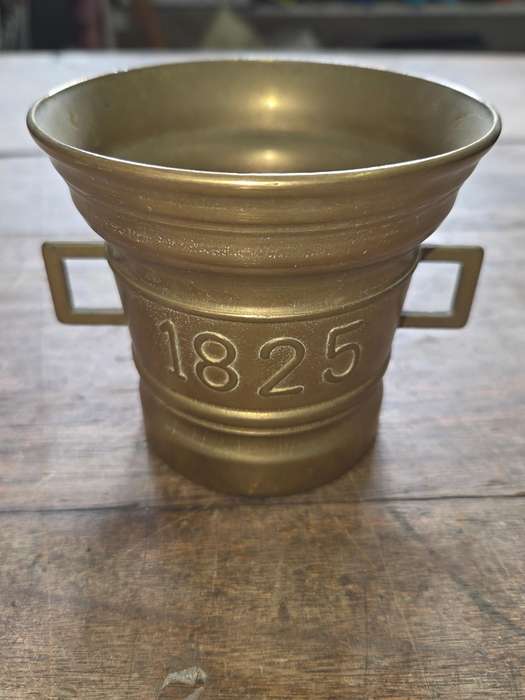 Antique Pharmacy Solid Brass Mortar - 1825 - No pestle