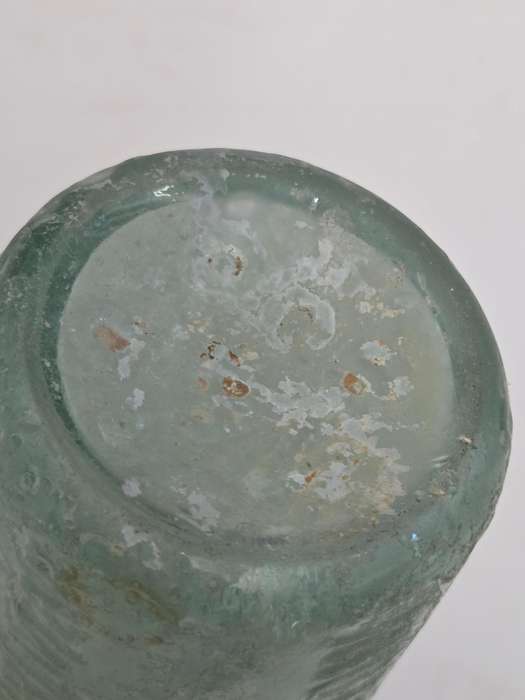 Vintage Glass Bottle with marble - Height - 22cm