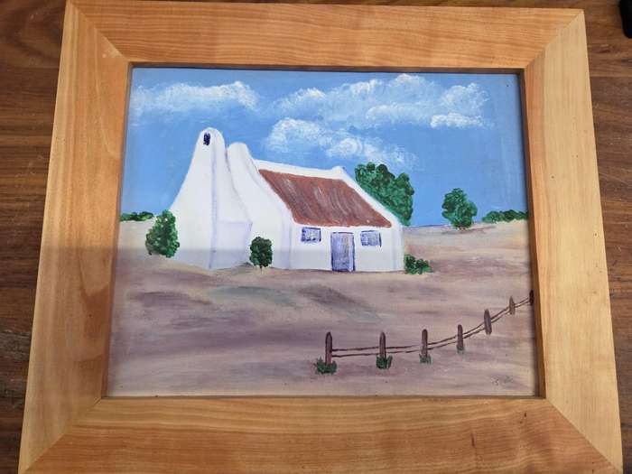 2 x Beach Themed framed painting - Size - 34cm x 29cm each