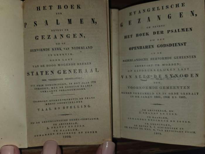 Staten Generaal Psalmen en Gezangen book set - 1909