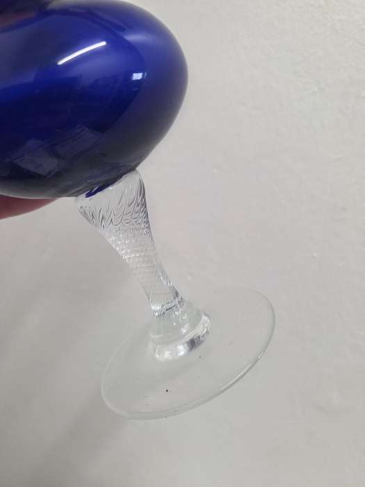 Beautiful Vintage Glass Vase - Blue - Height - 23cm