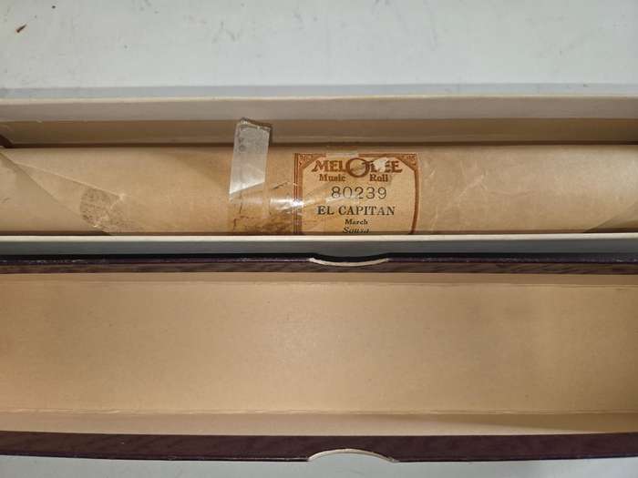 Vintage Melodee player piano music roll for 'El Capitan' March by John Philip Sousa - Made in USA