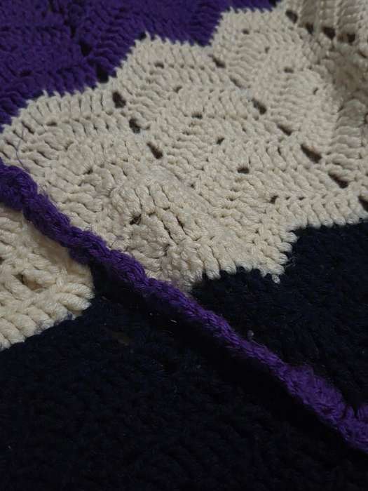 Colorful Striped Crochet Throw - Soft and Warm Handmade Blanket