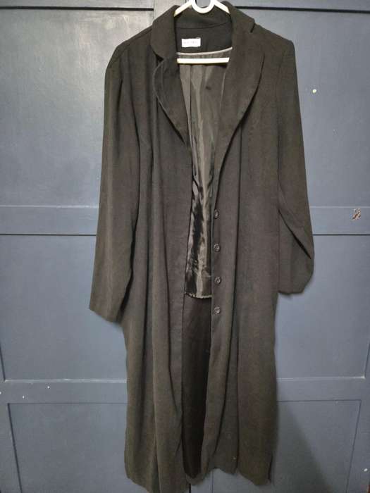 Miladys Long Black Coat - Size 38