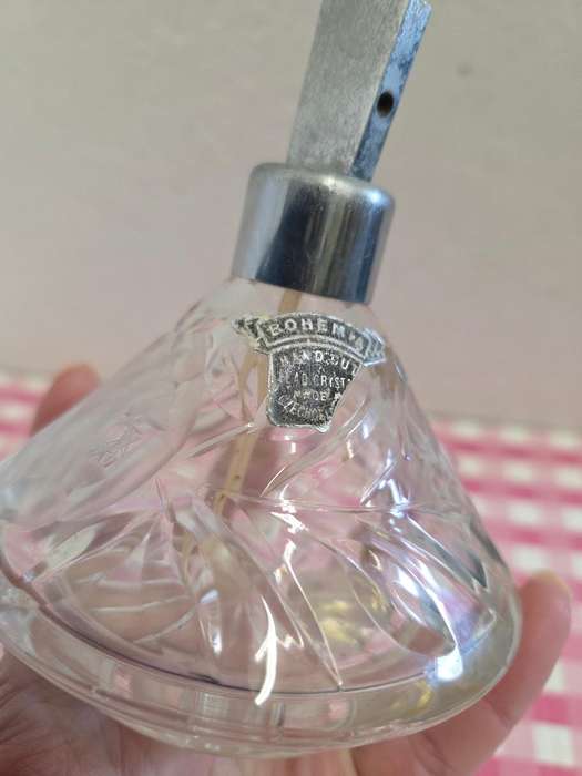 Antique Bohemian Crystal perfume bottle - See pictures