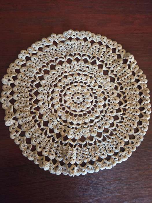 Beautiful Vintage Hand Crafted Doily - Diameter - 34cm
