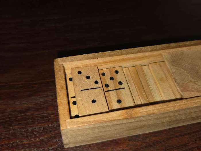 Mini Wooden Domino Set