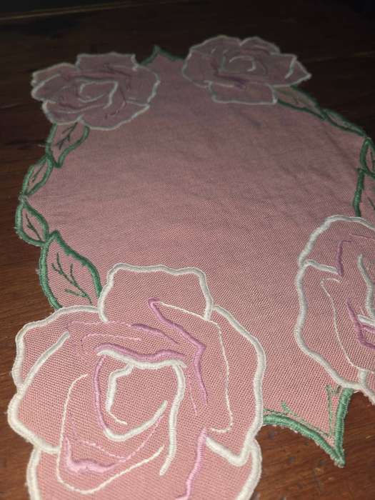 Beautiful Vintage Embroidered Tea tray cloth