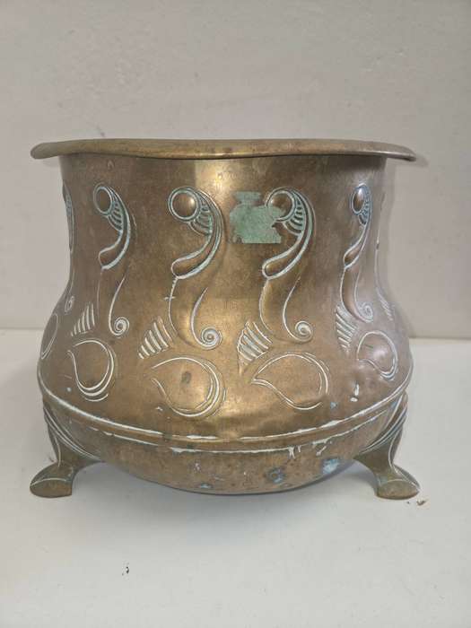Large Antique KDM Royal Daalderop Holland Brass Vase