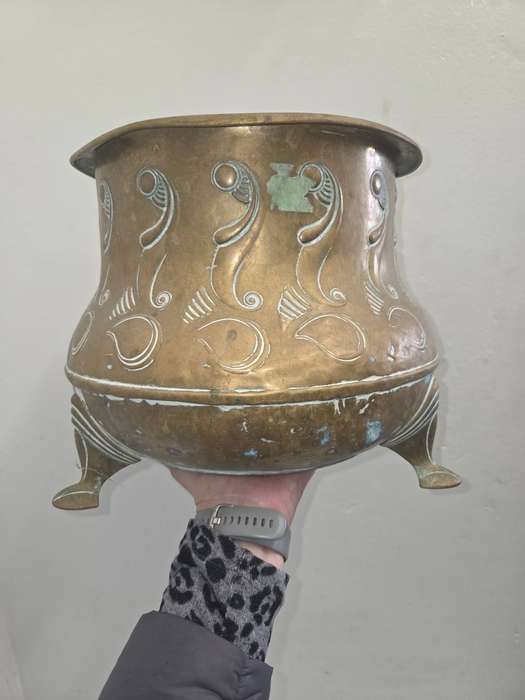 Large Antique KDM Royal Daalderop Holland Brass Vase