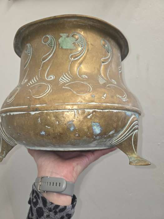 Large Antique KDM Royal Daalderop Holland Brass Vase