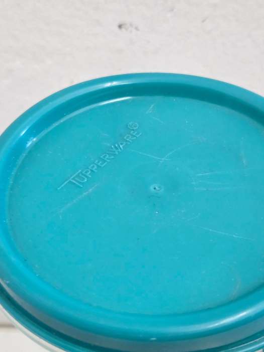 Tall Tupperware container