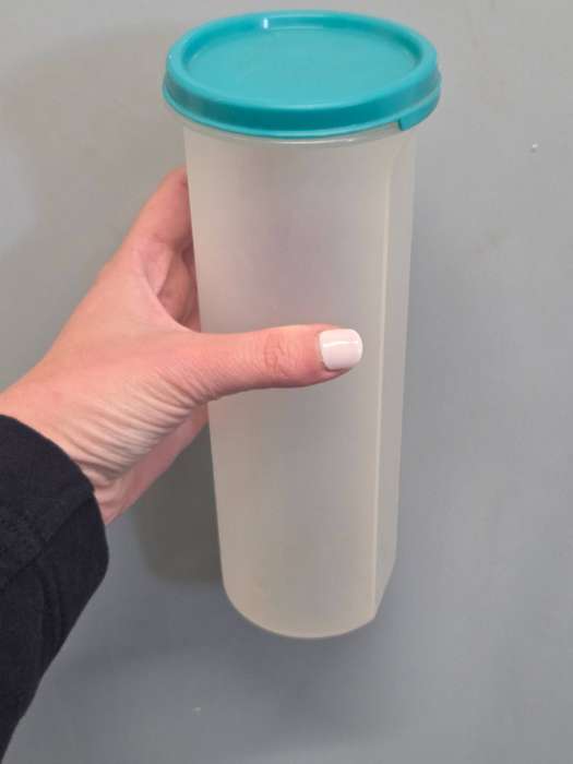 Tall Tupperware container