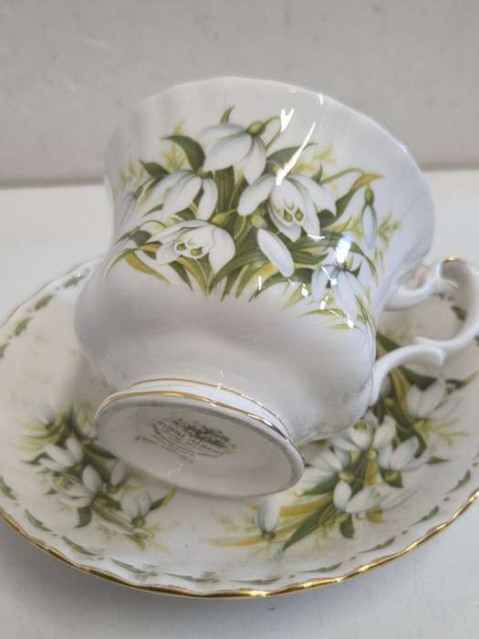 Royal Albert Flower of the month Duo - January Perfect condition