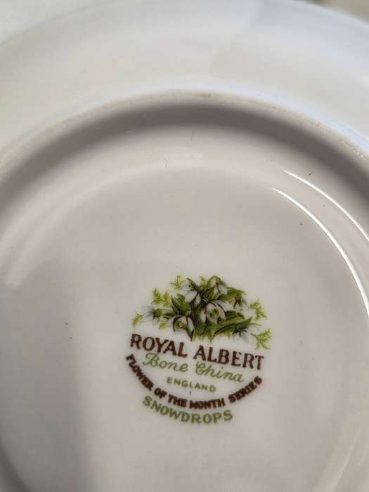 Royal Albert Flower of the month Duo - January Perfect condition