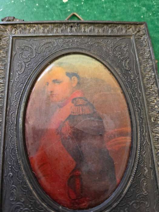 Beautiful Antique set of photos /prints of Victorian couple In metal frames Size -13.5cm x 10cm each