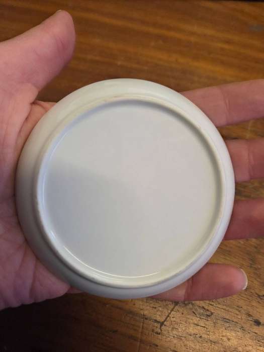 Small Vintage Porcelain Pin Dish - Diameter 8.5cm