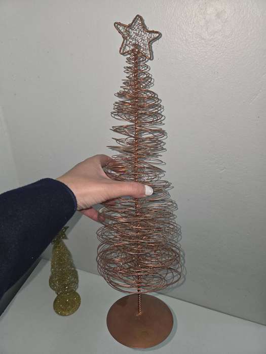2 x Lovely Christmas trees - Smallest - Gold - 31cm and Largest - Bronze - 46cm