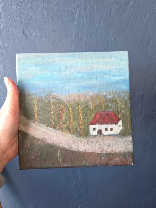 Beautiful small painting - add some colour to your space
