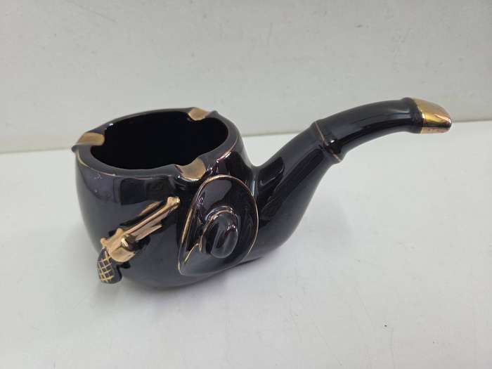 Vintage Pipe Shaped - Cowboy themed ashtray
