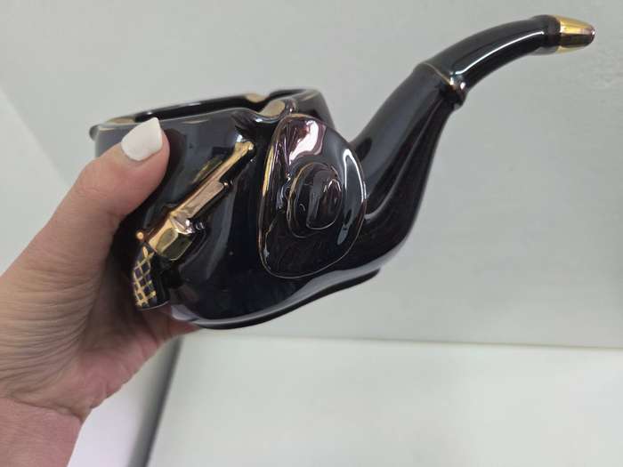 Vintage Pipe Shaped - Cowboy themed ashtray