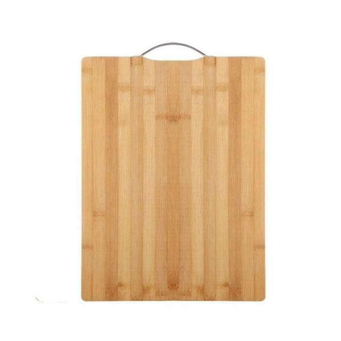 Bamboo Cutting Board with Aluminum Handle - 22cm x 32cm x 1.7cm
