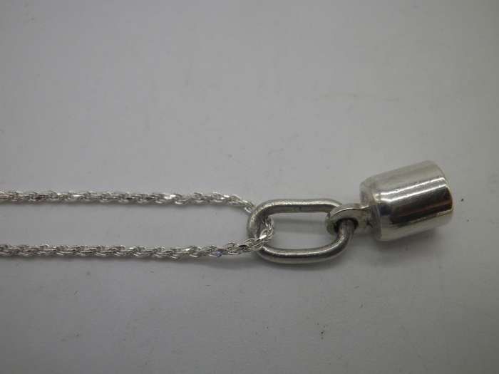 STERLING SILVER PERFUME BOTTLE NECKLACE. RARE!