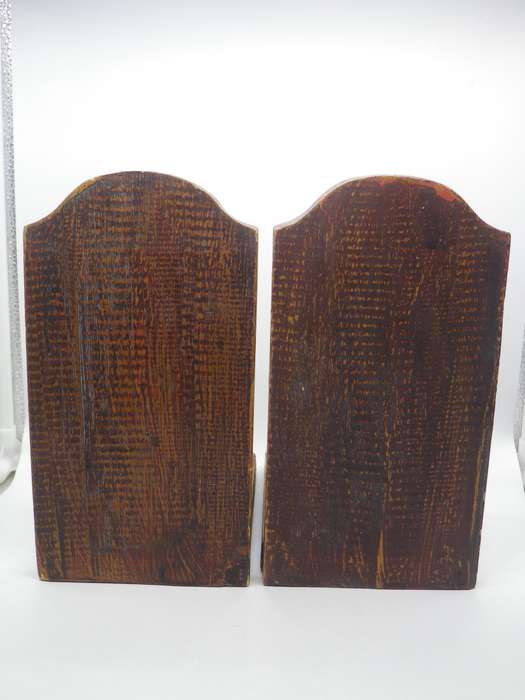Cute Pair TEDDY Bear painted wood bookends.