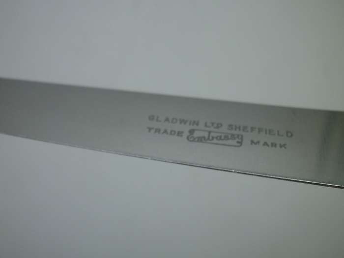 Vintage CHEESE knife with Silver plated handle & Gladwin Ltd Sheffield  Steel Blade