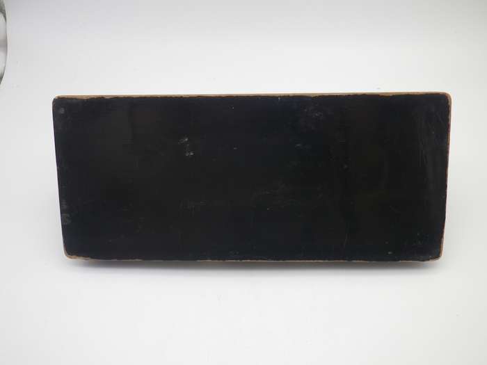 Unusual Vintage Chinese silver plate (or white metal & Black Laquer  DRAGON design Triple inkwell.