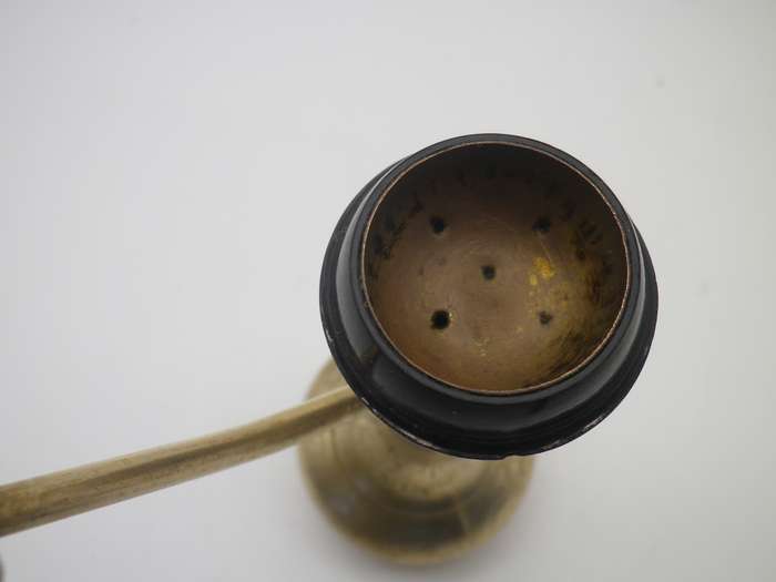 Small Original Indian Brass Hash Pipe. 12cm tall