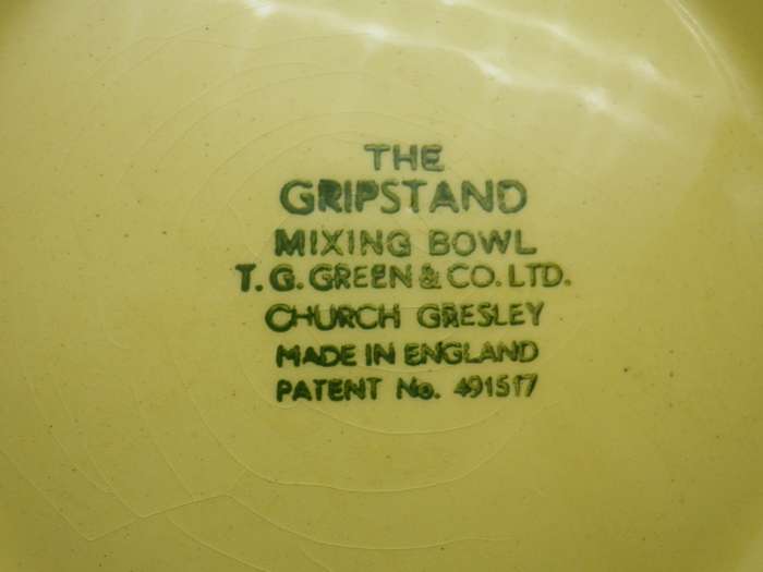 Vintage c1950s TG Green & Co Ltd The Gripstand XL mixing bowl England 33x14cm