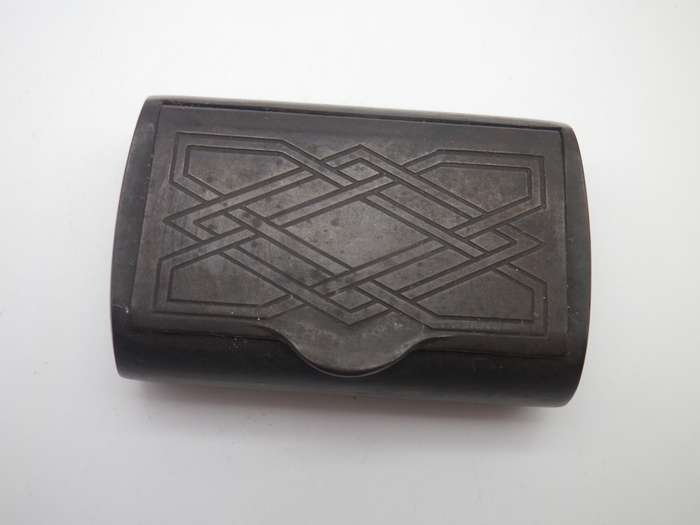 Antique BROWN BAKELITE Rectangular Snuff Box. Made in England