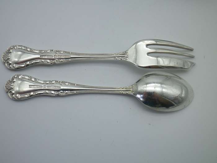 MAPPIN & WEBB silver plated 6 teaspoons & 6 cake forks