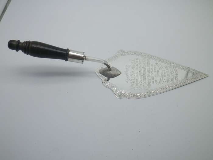 RARE!!! Sterling Silver Presentation Trowel Commemorating opening of DURBAN AQUARIUM! 11 March 1957
