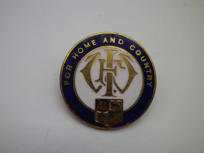 For Home and Country - WW2 Womens Institute Enamel & Metal Pin Badge or brooch 2.5cm