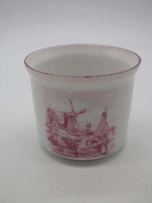 PINK DELFT OUDE MOLEN FABRIEK HOLLAND VINTAGE TOOTH PICK HOLDER
