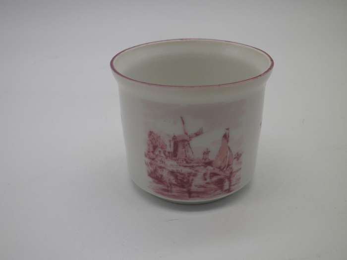 PINK DELFT OUDE MOLEN FABRIEK HOLLAND VINTAGE TOOTH PICK HOLDER
