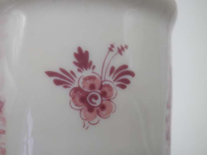 PINK DELFT OUDE MOLEN FABRIEK HOLLAND VINTAGE TOOTH PICK HOLDER