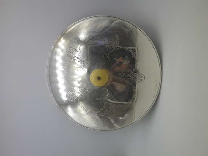 Antique c1890s Silver plated serving dish. HOLMES & EDWARDS USA. Removable inner bowl. Rare