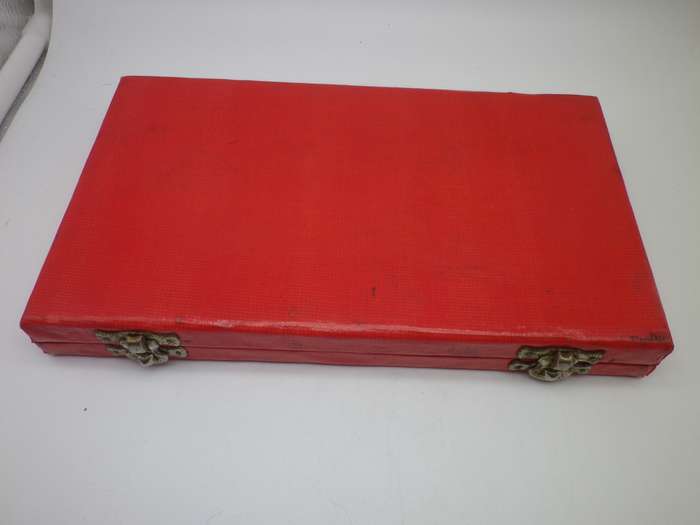 Vintage Apothecary or Jewelers Brass Travel Scale in Leather  Box
