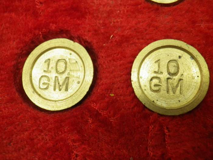 Vintage Apothecary or Jewelers Brass Travel Scale in Leather  Box