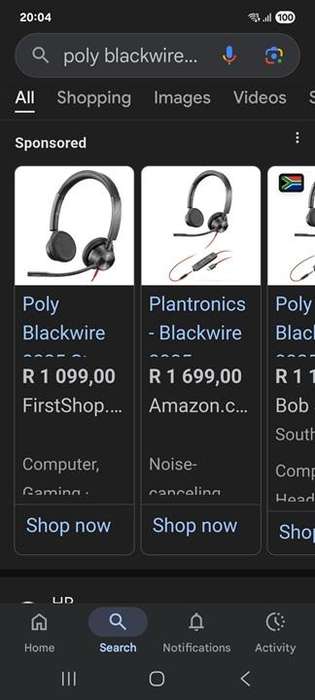 Plantronics Poly BlackWire 3320 Headset