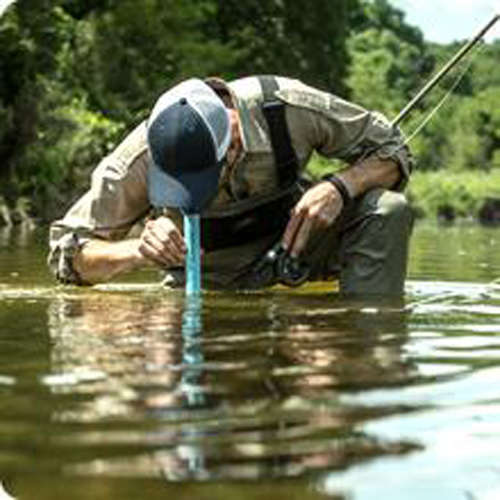 Portable Camping Water Filter Emergency Drinking Water Filtration Straw