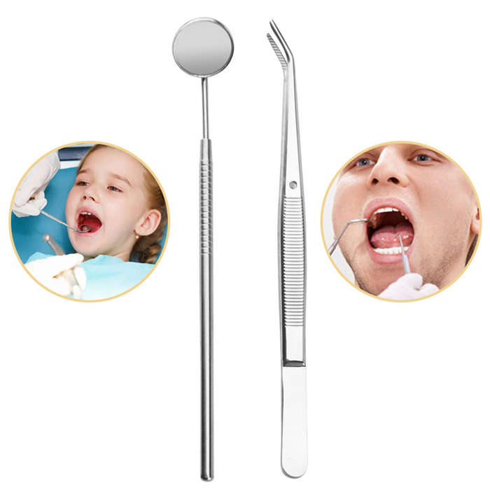 Professional Stainless Steel Dental Hygiene Kit - 8 Piece