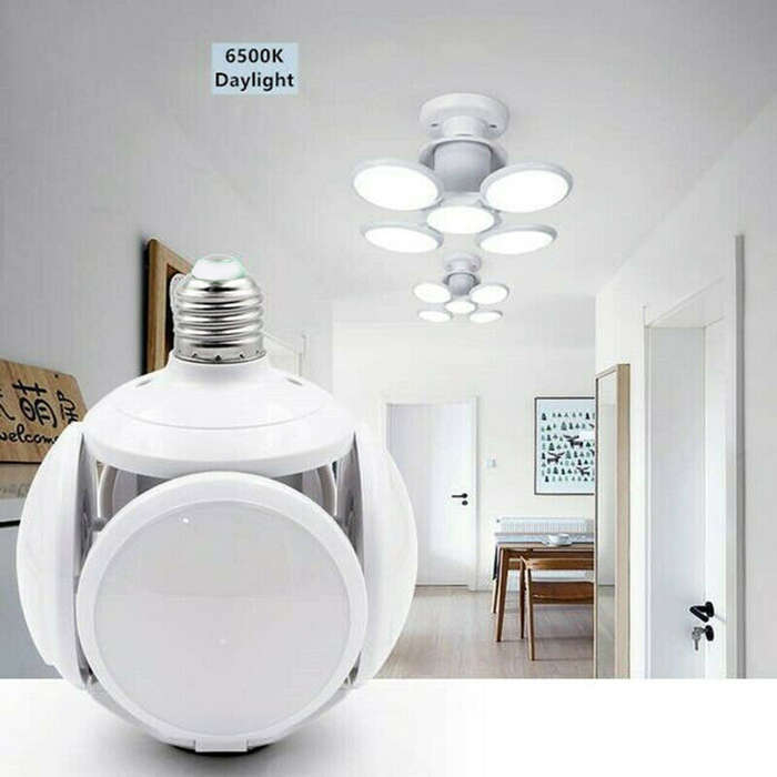40W E27 Deformable LED Folding Football UFO Garage Light Bulb