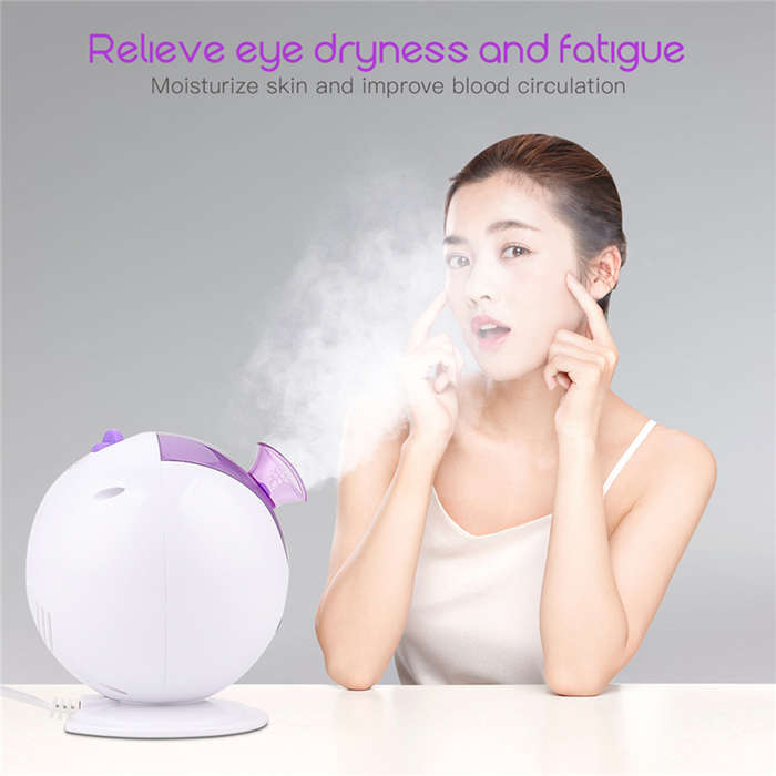 110ml Nano Ionic Facial Steamer Deep Cleaning Mist Steam Sprayer - Purple