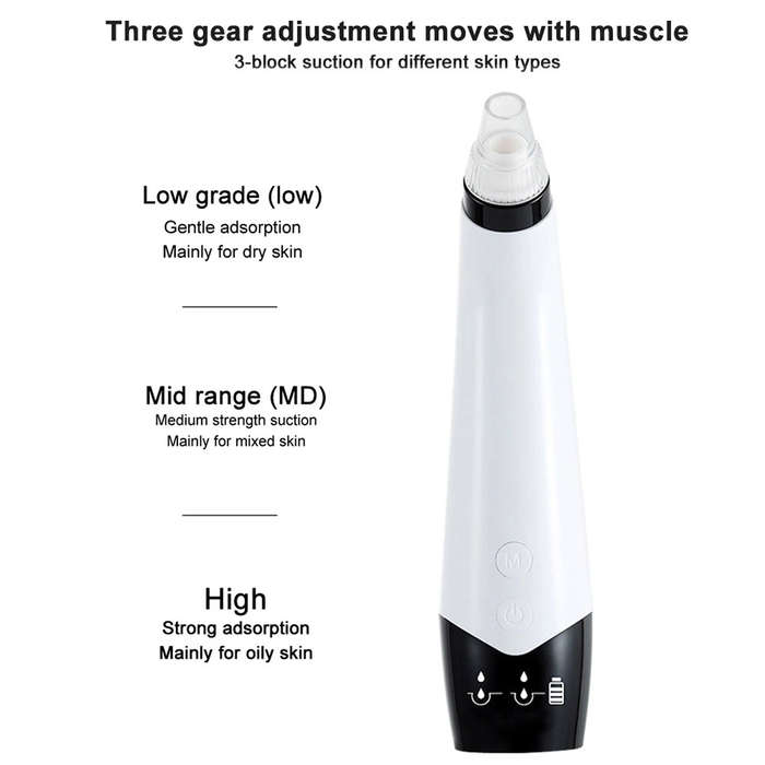 Portable USB Blackhead Remover Vacuum Cleaner with LCD Display