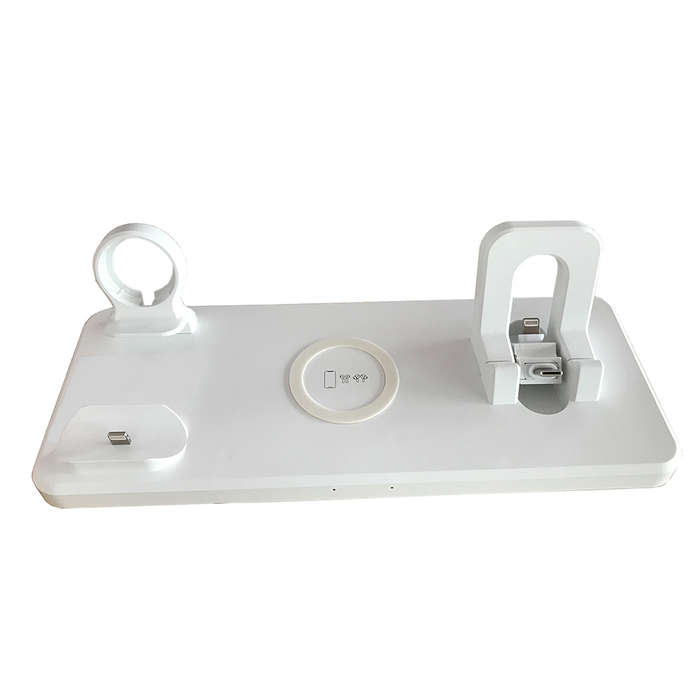 6 In 1 Fast Wireless Charger Dock For iPhone 12 iWatch AirPods Pro - White