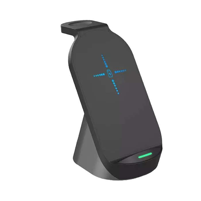 3 in 1 Wireless Charging Station For iPhone12Pro/AirPods Pro/iWatch5 Black